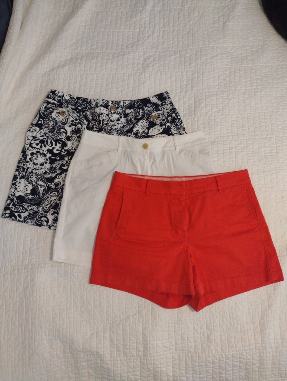 Lot of 3 Lauren Ralph Lauren, Talbots, J Crew Women’s Sz 8 Shorts Summer Travel